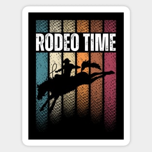 Rodeo Time Bareback Riding Western Cowboy Magnet